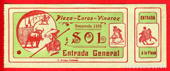 Tauromachia: ANTIGUA ENTRADA TOROS, PLAZA DE VINAROZ CASTELLON , 1908 ,ORIGINAL , ET 2421