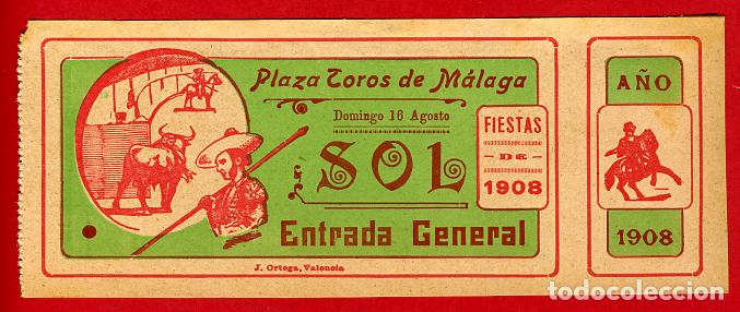 Tauromachia: ANTIGUA ENTRADA TOROS, PLAZA DE MALAGA , 1908 ,ORIGINAL , ET 2431