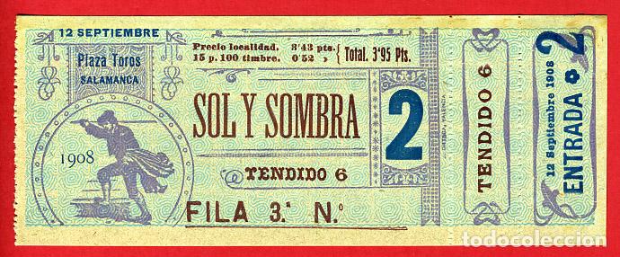 Tauromachia: ANTIGUA ENTRADA TOROS, PLAZA DE SALAMANCA , 1908 ,ORIGINAL , ET 2451