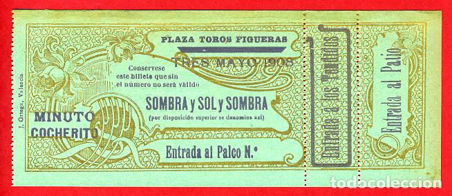 Tauromaquia: ANTIGUA ENTRADA TOROS, PLAZA DE FIGUERAS GERONA , 1908 ,ORIGINAL , ET 2488