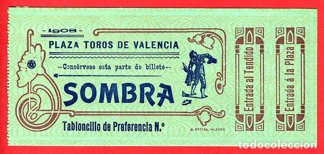 Tauromaquia: ANTIGUA ENTRADA TOROS, PLAZA DE VALENCIA , 1908 ,ORIGINAL , ET 2509
