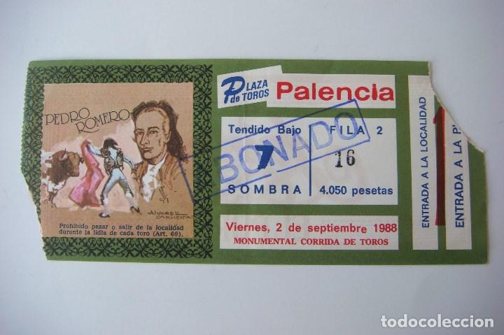 Tauromaquia: ENTRADAS DE TOROS EN PALENCIA A&Ntilde;O 1988 FERIA LOTE DE 3 ENTRADAS FECHAS DISTINTAS,CAJ-N&ordm;-29
