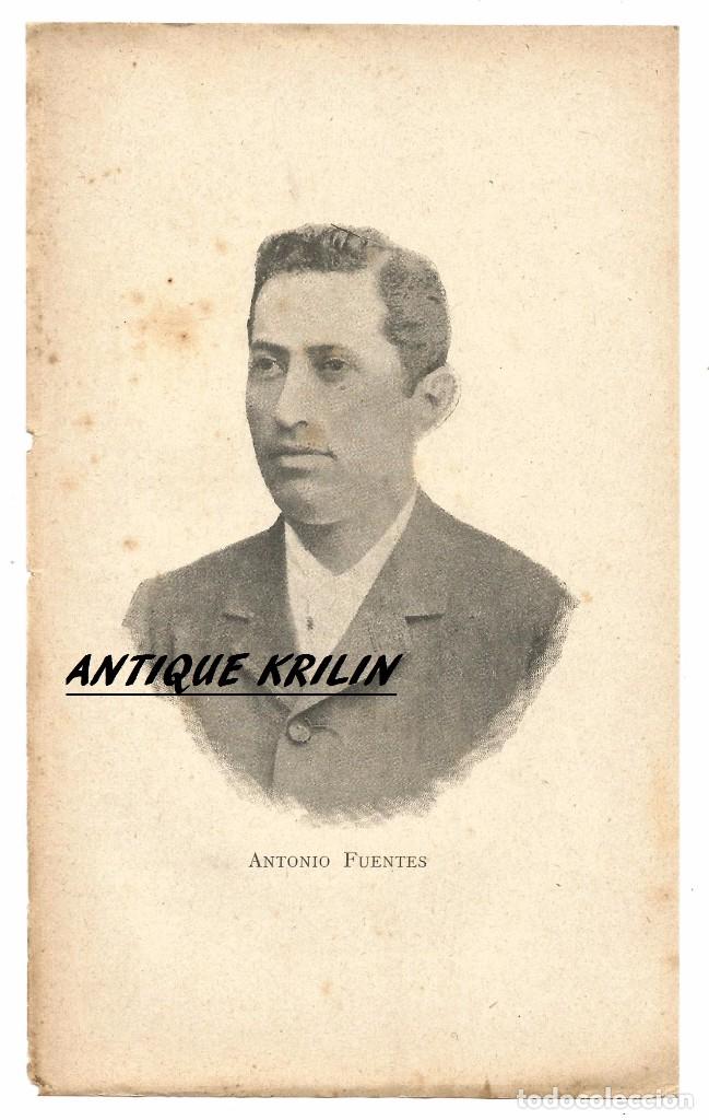 Tauromaquia: ANTONIO FUENTES .-LAMINA DEL LIBRO ALMA TORERA 1911