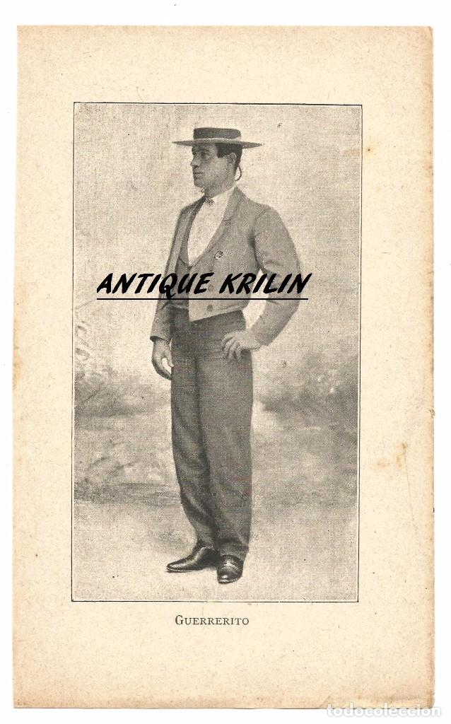 Tauromaquia: ANTONIO GUERRERO ROMAN .- GUERRERITO .- LAMINA DEL LIBRO ALMA TORERA 1911