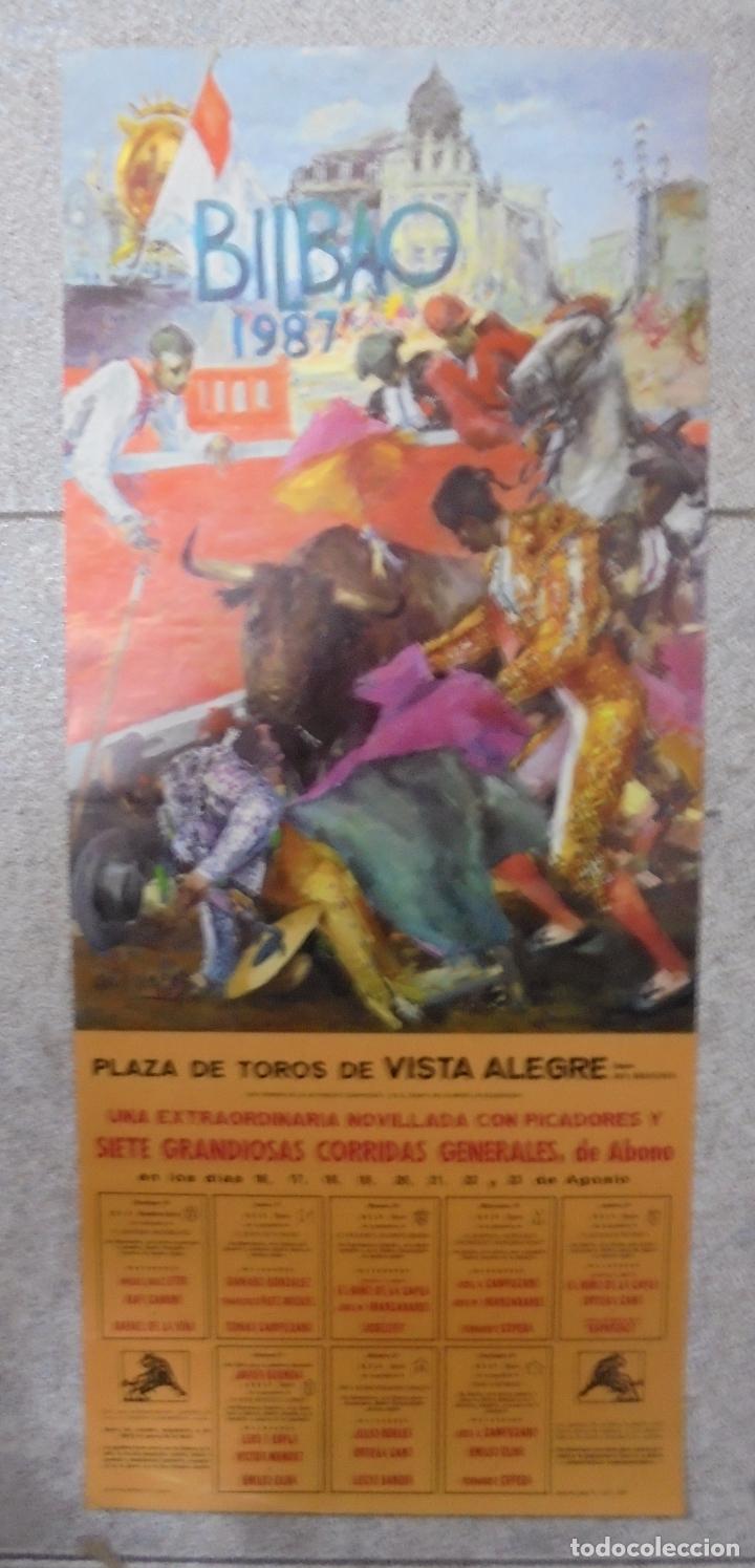 Tauromaquia: CARTEL PLAZA DE TOROS VISTA ALEGRE. BILBAO. 1987. MANZANARES, OLIVA, CAMPUZANO, SANDIN, JOSELITO....
