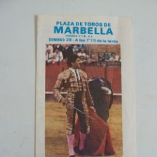 Tauromaquia: CARTELES Y FOLLETOS PUBLICITARIOS PLAZA DE TOROS DE PUERTO BANUS Y MARBELLA . Lote 82782980