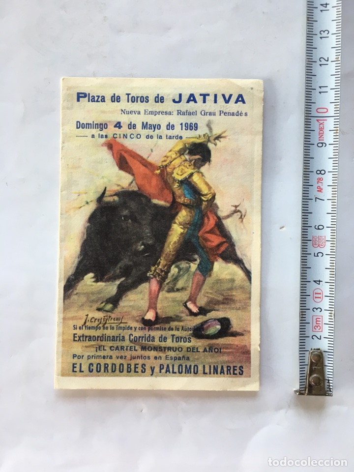 Tauromaquia: J&Aacute;TIVA (Valencia) &rdquo;Programa taurino&rdquo; (a.1969) - Foto 1