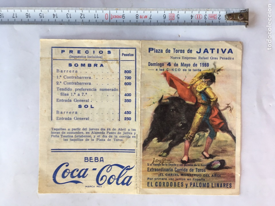 Tauromaquia: J&Aacute;TIVA (Valencia) &rdquo;Programa taurino&rdquo; (a.1969) - Foto 3