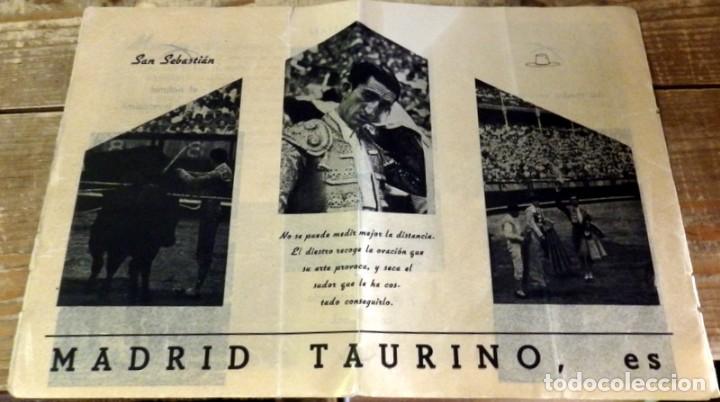 Tauromaquia: MANOLETE, 1944, HOJA PARA ENMARCAR A DOS CARAS, CARTEL, 31X21 CMS,