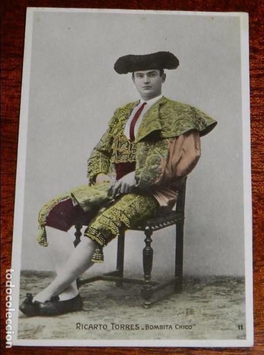 Bullfighting: FOTO POSTAL DEL TORERO RICARTO TORRES, BOMBITA CHICO, ED.T.C. MADRID, NO CIRCULADA, SIN DIVIDIR.