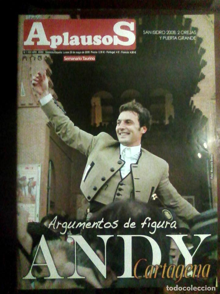 Tauromaquia: Revista Aplausos , n.&ordm; 1600, 26 de mayo de 2008 - Andy Cartagena