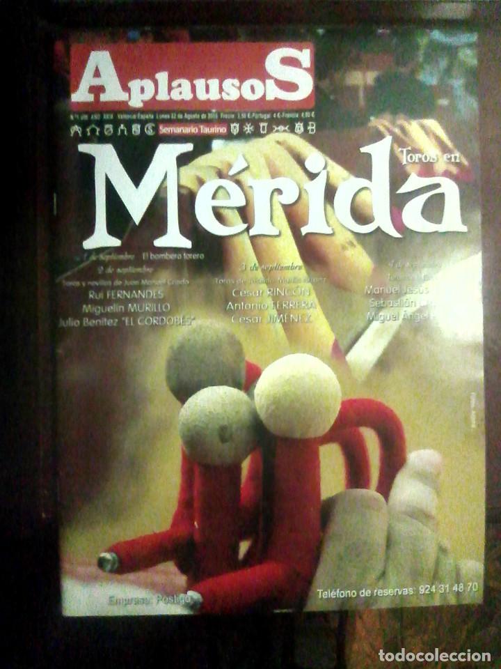 Tauromaquia: Revista Aplausos , n.&ordm; 1456, 22 de agosto de 2005 - M&eacute;rida, el bombero torero, Rui Fernandes