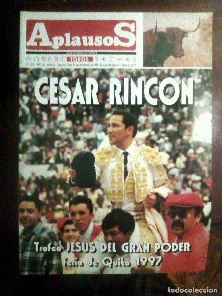 Tauromaquia: Revista Aplausos , n.&ordm; 1055, 15 de diciembre de 1997 - C&eacute;sar Rinc&oacute;n