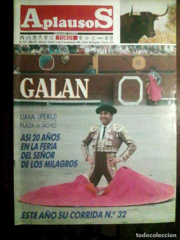 Tauromaquia: Revista Aplausos N.&ordm; 671, 6 de agosto de 1990 - Gal&aacute;n, Lima, Per&uacute; Feria Se&ntilde;or de los Milagros