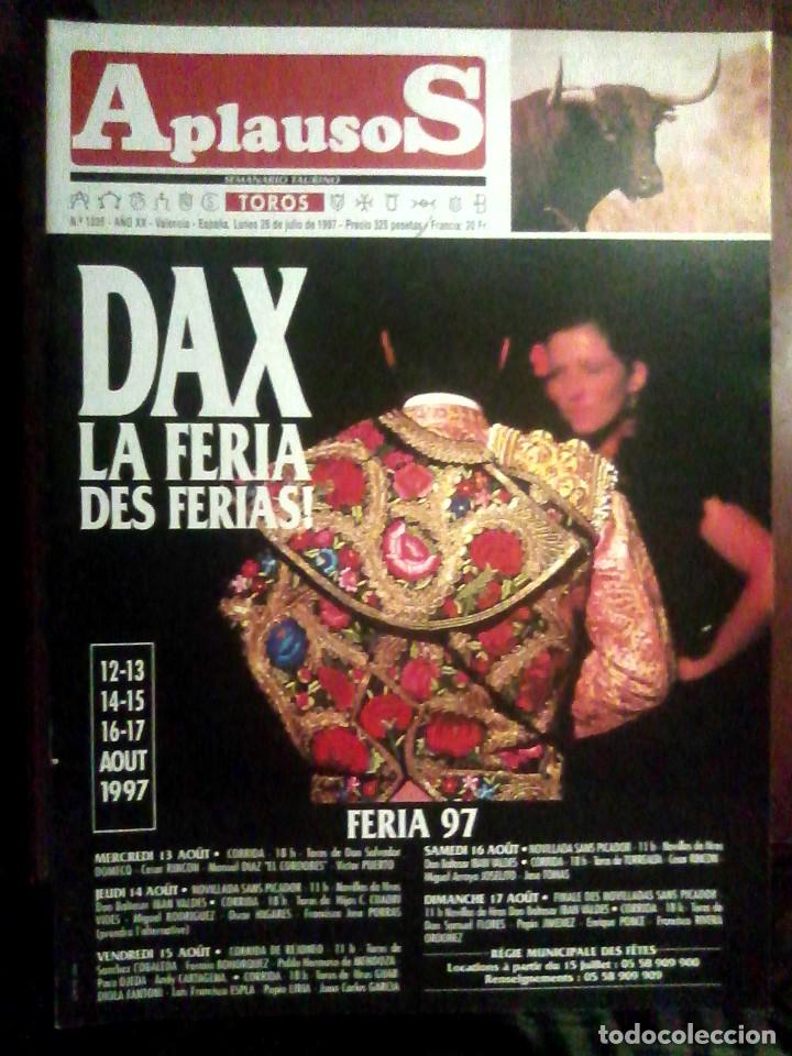 Tauromaquia: Revista Aplausos N.&ordm; 1035, 28 de julio de 1997 - Feria Dax, Joselito, Jos&eacute; Tom&aacute;s, V&iacute;ctor Puerto