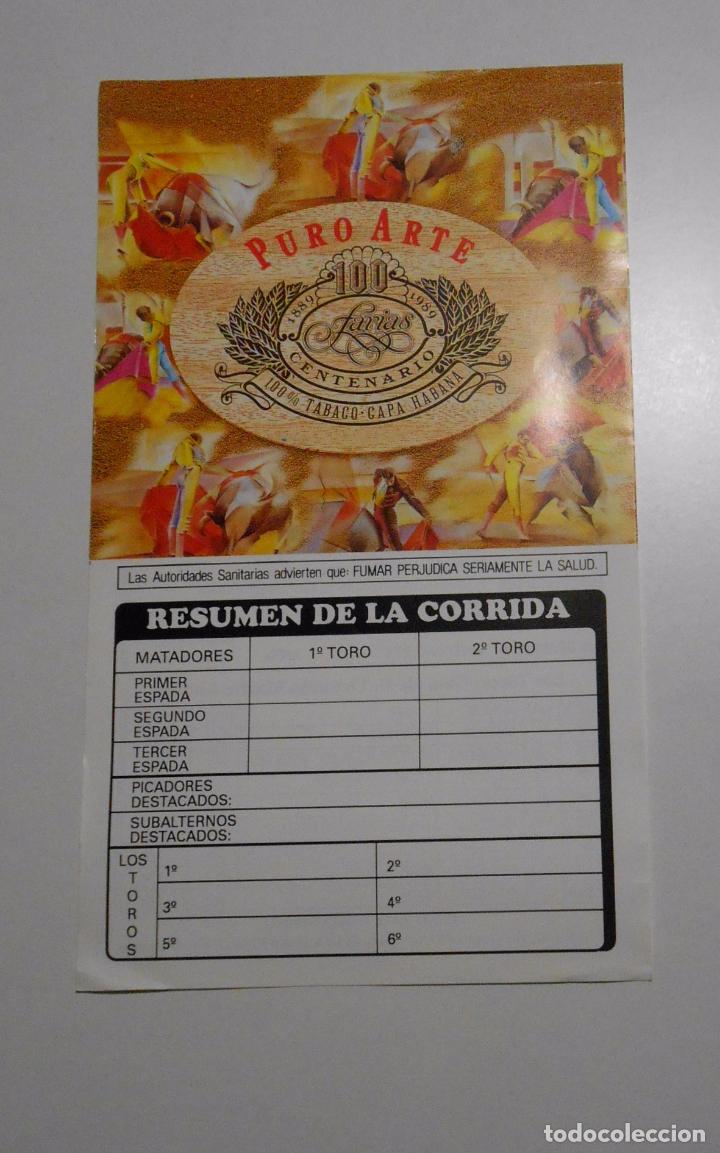 Stierkampf: FOLLETO PROGRAMA CORRIDA PLAZA DE TOROS DE MADRID. LAS VENTAS. DOMINGO 20 JUNIO 1993. TDKP2