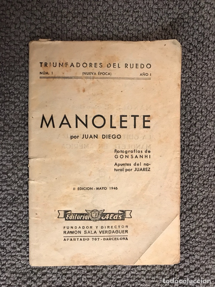 Tauromaquia: TOROS. MANOLETE. Triunfadores del Ruedo, por Juan Diego (a.1946)