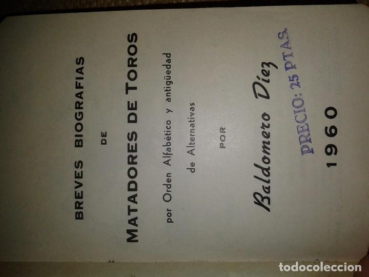 Tauromaquia: Libro 1960 matadores de toros - Foto 2