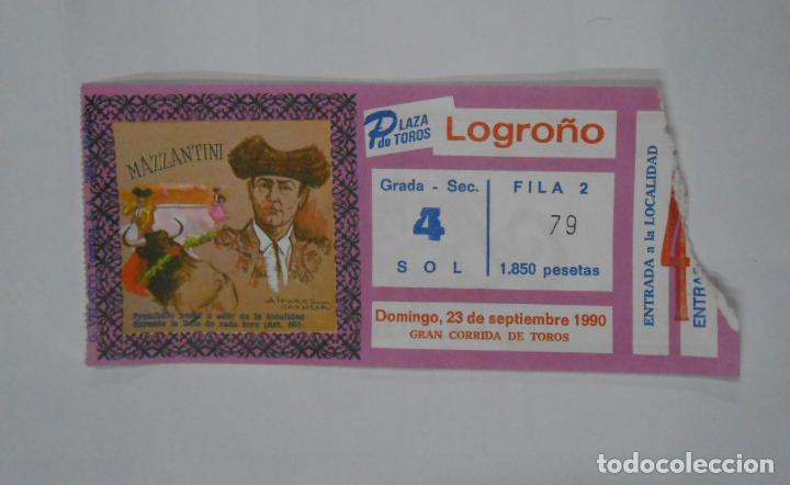 Tauromachia: ENTRADA PLAZA DE TOROS DE LOGRO&Ntilde;O. 23 DE SEPTIEMBRE DE 1990. CORRIDA DE TOROS MAZZANTINI. TDKP1