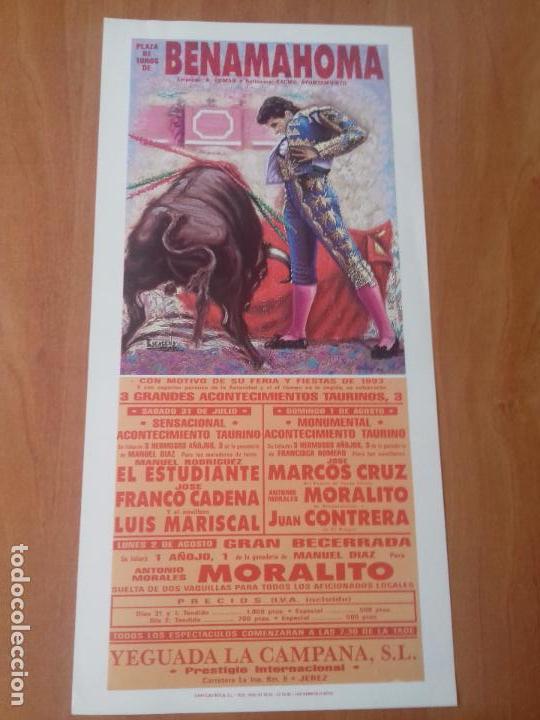 Tauromaquia: CARTEL. BENAMAHOMA. 1993. M. R. EL ESTUDIANTE. J. FRANCO CADENA. LUIS MARISCAL. J. MARCOS CRUZ.