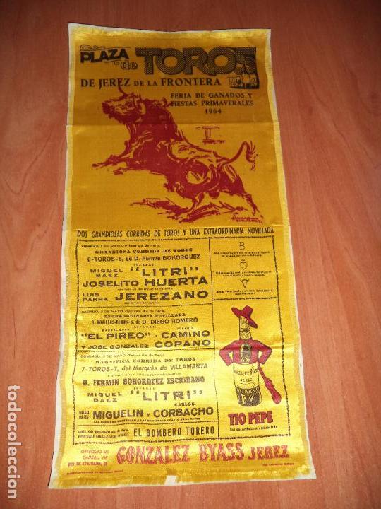 Tauromaquia: CARTEL DE SEDA. 1964. MIGUEL BAEZ LITRI. JOSELITO HUERTA. LUIS PARRA. MANUEL CANO EL PIREO.