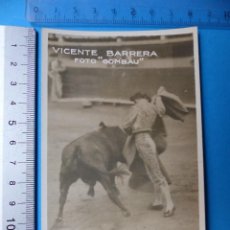 Tauromaquia: VICENTE BARRERA - POSTAL ORIGINAL FOTOGRAFICA - AÑOS 1920-30. Lote 128043283