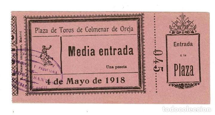 Tauromaquia: ENTRADA DE TOROS.- COLMENAR DE OREJA .- 1918 - Foto 1
