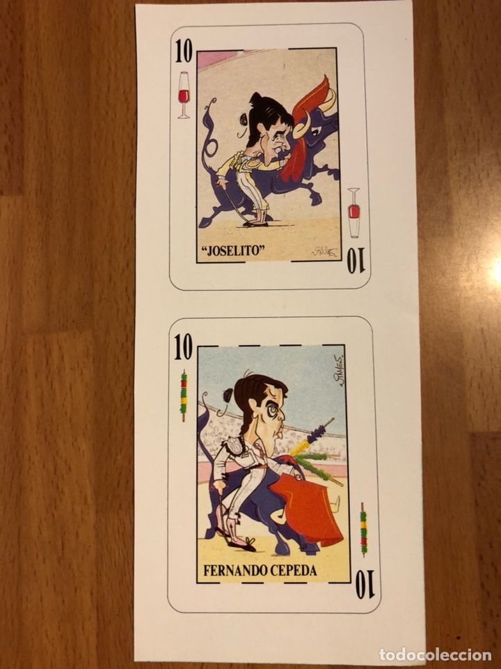 Tauromaquia: 2 cartas edica de p&oacute;ker tauromaquia.caricaturas toreros joselito y fernando cepeda