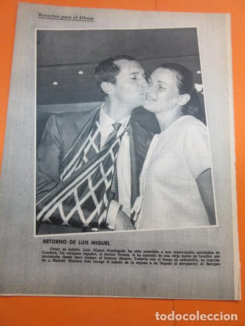 Tauromaquia: HOJA REVISTA 1962 - LUIS MIGUEL DOMINGUIN LUCIA BOSE - 1 PAGINA