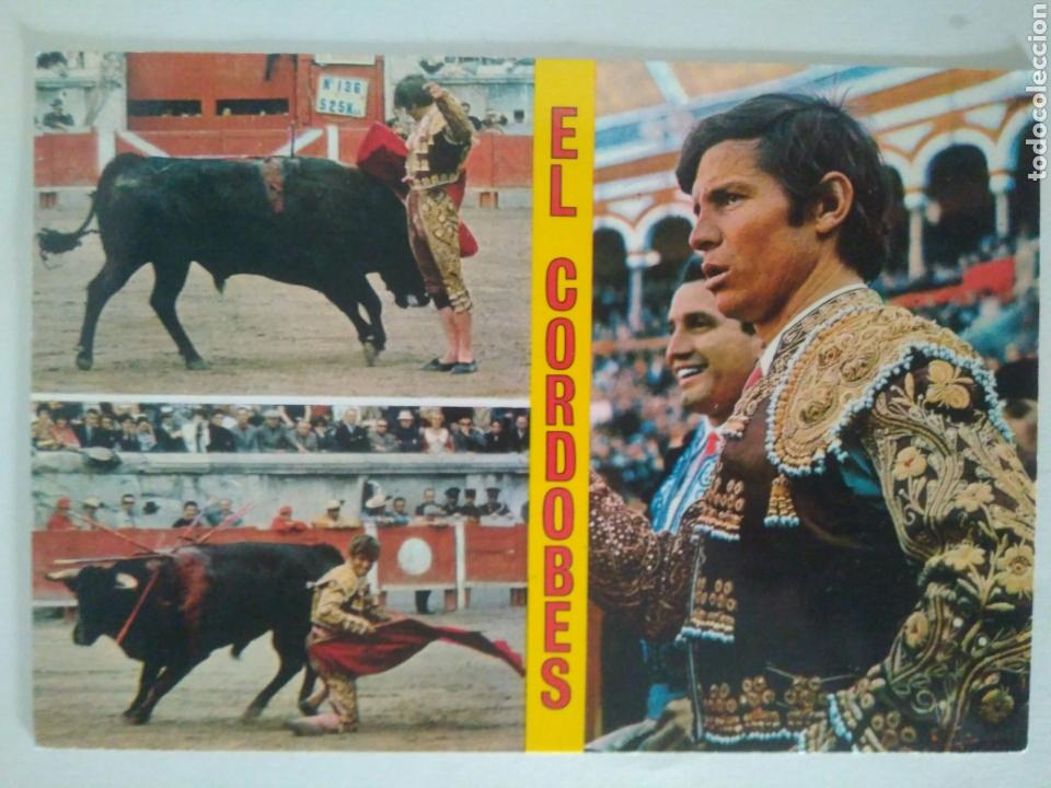 Tauromaquia: POSTAL RECUERDO TOROS- EL CORDOBES-PASE POR ALTO-MOLINETE DE RODILLAS