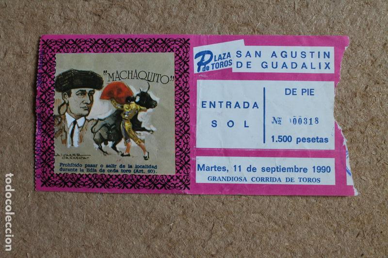 Tauromaquia: Entrada. Plaza de Toros de San Agust&iacute;n de Guadalix. 11 de septiembre de 1990. Corrida de toros.