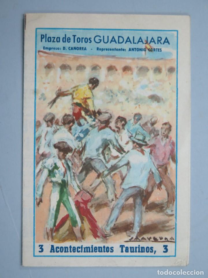 Tauromaquia: PROGRAMA PLAZA DE TOROS GUADALAJARA. 1966 - Foto 1