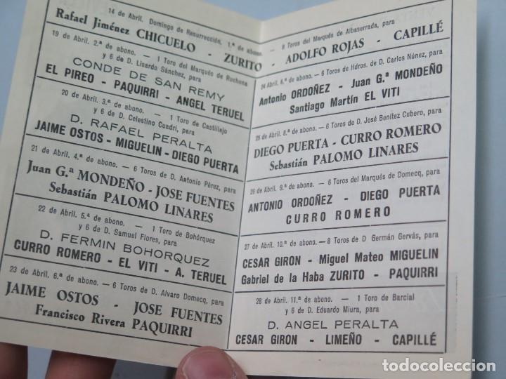 Tauromaquia: PROGRAMA PLAZA DE TOROS DE SEVILLA. 1968 - Foto 2