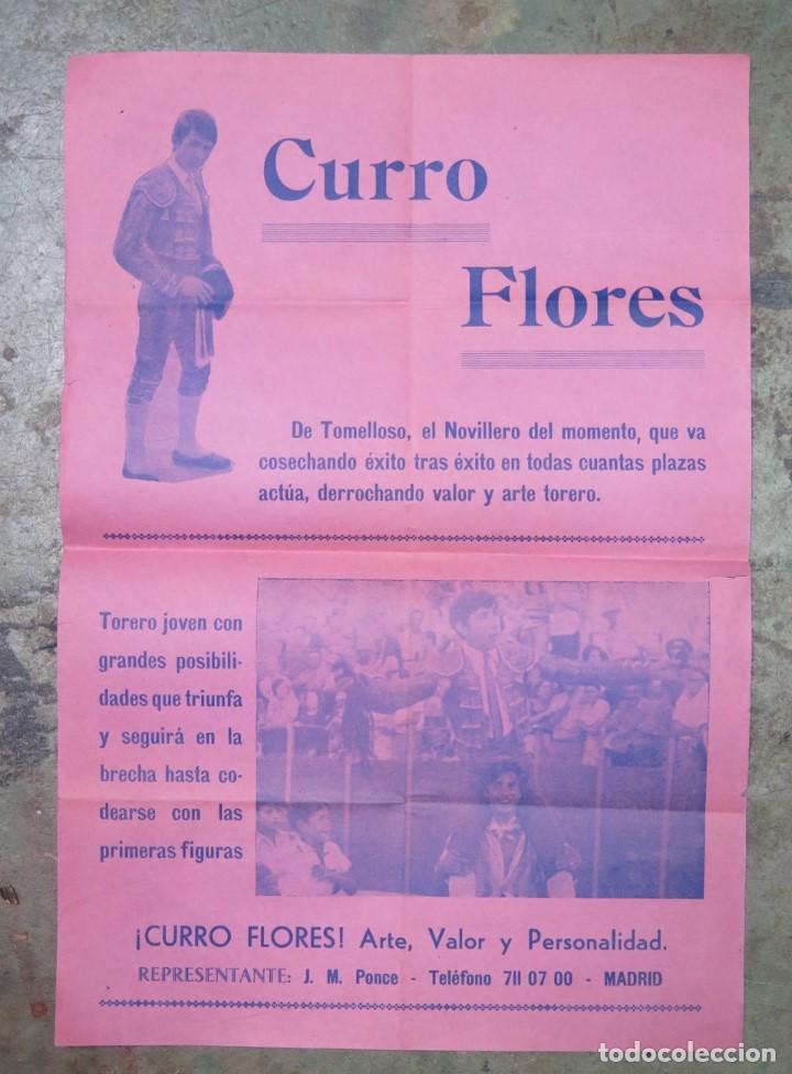 Bullfighting: CARTEL NOVILLERO CURRO FLORES. TOMELLOSO