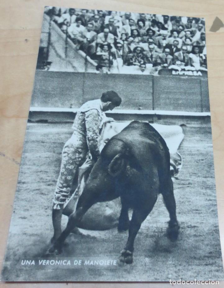 Tauromaquia: POSTAL UNA VER&Oacute;NICA DE MANOLETE A. ZERKOWITZ 14X9 CM.