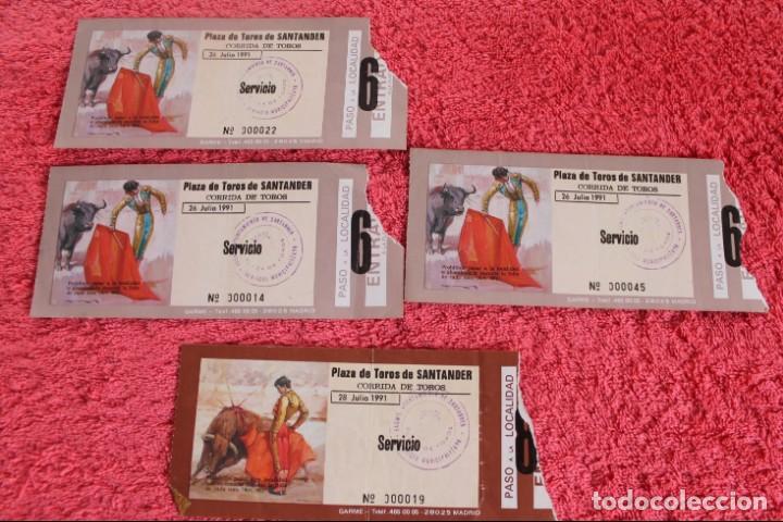 Tauromachie: 4 ENTRADAS DE TOROS FERIA SANTANDER-26 Y 28 JULIO 1991