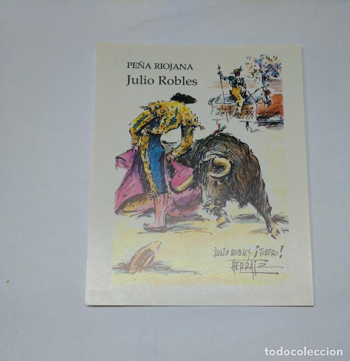 Stierkampf: PEGATINA ADHESIVO PE&Ntilde;A RIOJANA JULIO ROBLES. TORERO. DIBUJO DE HERRAIZ. TDKP14