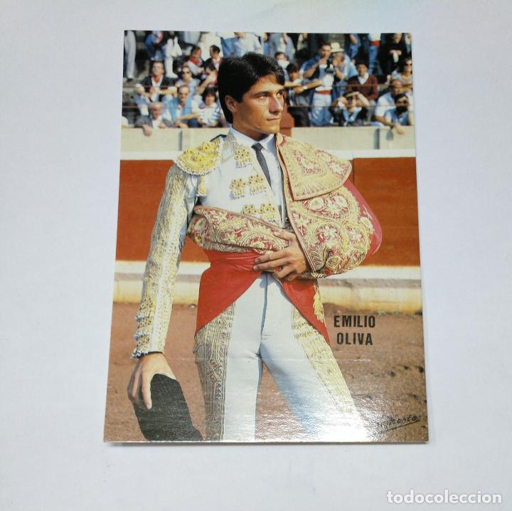Bullfighting: FOTO POSTAL FERIA DE TOROS LOGRO&Ntilde;O 1988. FIESTAS DE SAN MATEO. EMILIO OLIVA. FOTO CHAPESTO. TDKP14