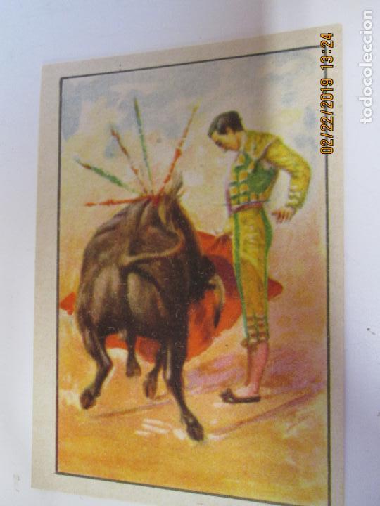 Tauromaquia: CROMO ANTIGUO PUBLICIDAD CEREGUMIL - TOROS N&ordm; 5 - DERECHAZOS - MANOLETE.