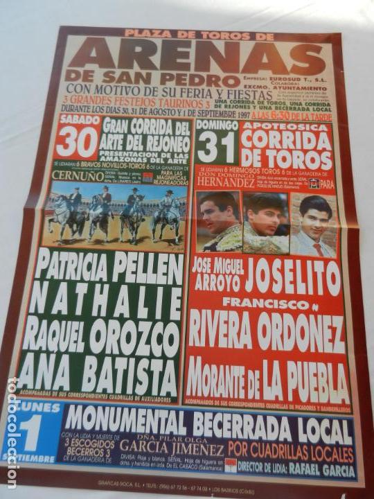 Tauromaquia: CARTEL DE TOROS PLAZA DE ARENAS DE SAN PEDRO. 30 Y 31 SEPTIEMBRE 1997. JOSELITO, RIVERA O., MORANTE.
