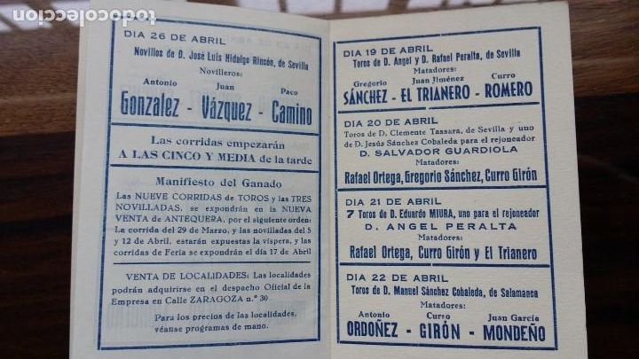 Tauromaquia: plaza de toros de sevilla 1959 programa de mano - Foto 4