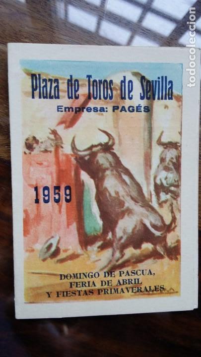 Tauromaquia: plaza de toros de sevilla 1959 programa de mano - Foto 1