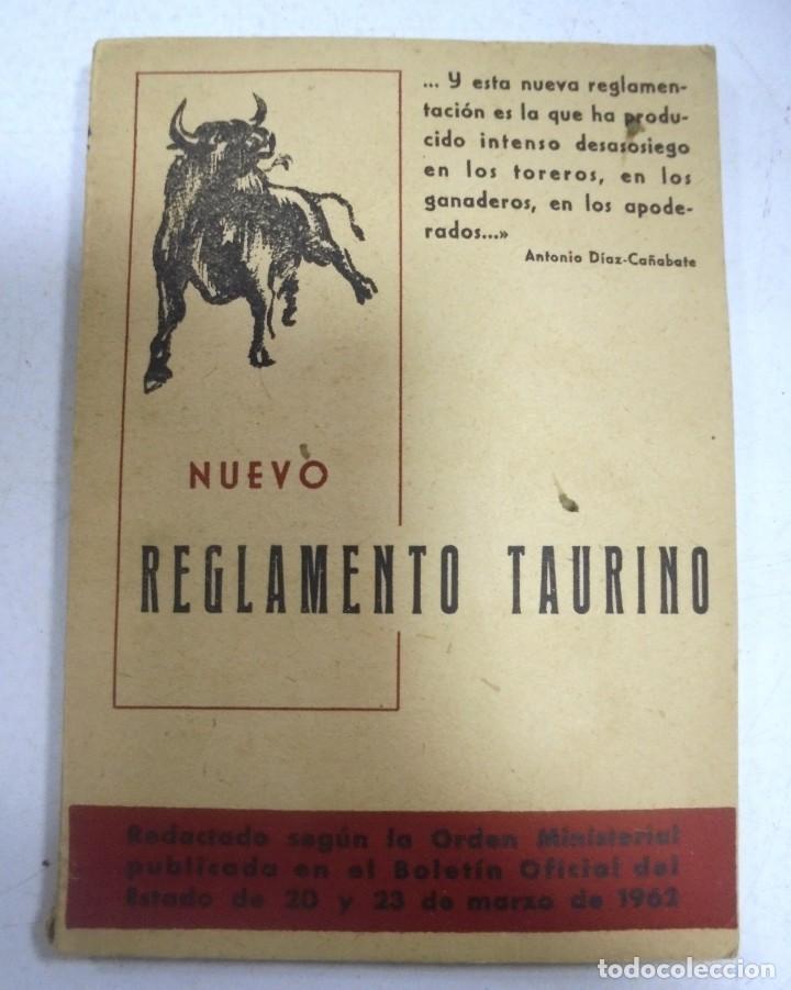 Stierkampf: NUEVO REGLAMENTO TAURINO. 1962. ANTONIO DIAZ-CA&Ntilde;ABATE. RUSTICA. 88 PAGINAS