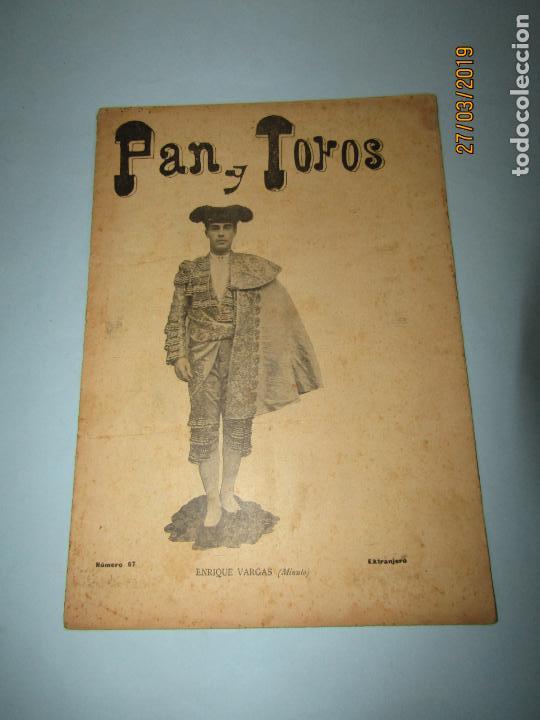 Tauromachia: Antigua Semanario Taurino PAN Y TOROS N&ordm; 67 del A&ntilde;o 1897