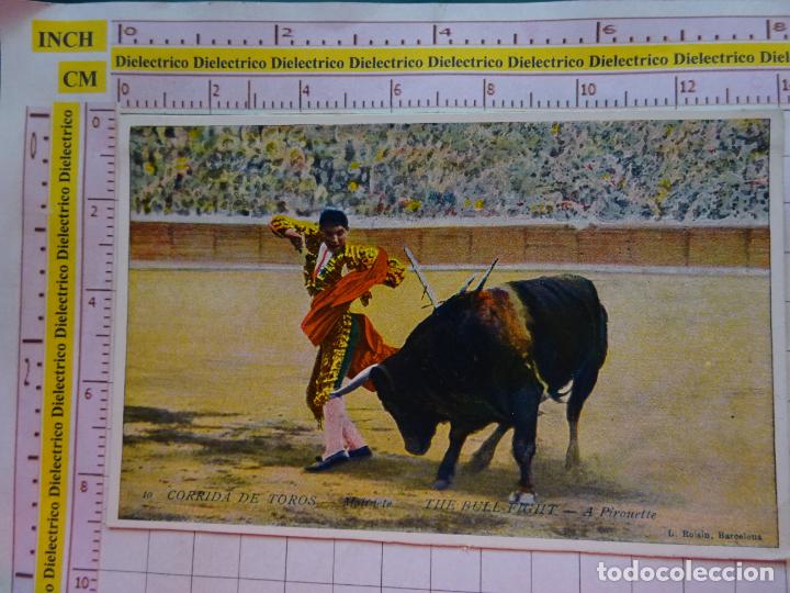 Bullfighting: POSTAL DE TOROS TAUROMAQUIA. A&Ntilde;OS 10 30. CORRIDA DE TOROS, PIRUETA. 10 ROISIN. 876