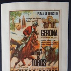 Tauromaquia: HOJA TAURINA / PLAZA DE TOROS DE GERONA 1971 - DAMASO GOMEZ (PRESENTACIÓN EN GERONA) - M. ZUÑIGA.... Lote 165757414