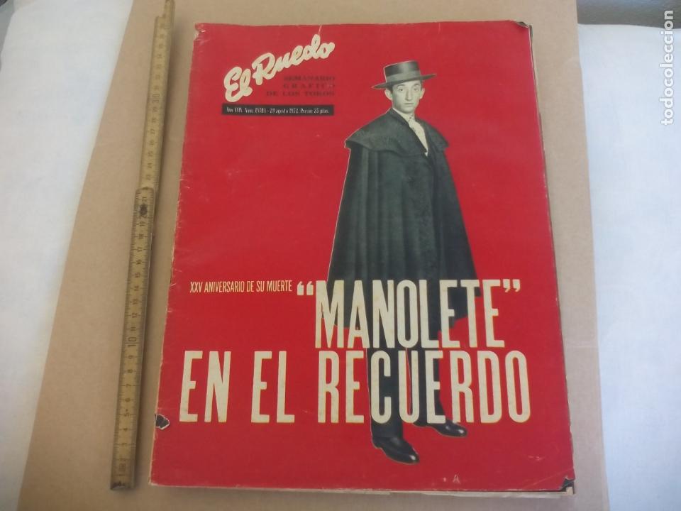 Tauromaquia: REVISTA EL RUEDO. SEMANARIO GR&Aacute;FICO DE TOROS. EXTRA 1972. XXV ANIVERSARIO MANOLETE EN EL RECUERDO.