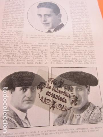 Tauromaquia: ARTICULO A&Ntilde;O 1929 - MARCIAL LALANDA NICANOR VILLALTA LUIS FUENTES MAZQUIARAN BARRERA PERETE SATURIO