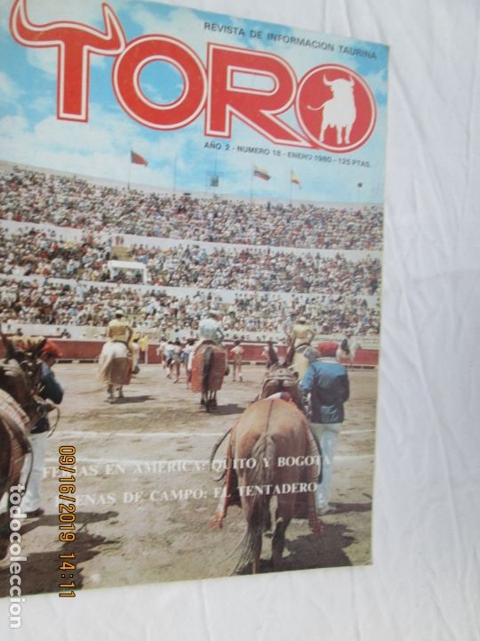 Tauromachie: REVISTA: TORO N&ordm; 18 - ENERO DE 1980 -  FERIAS EN AM&Eacute;RICA: QUITO Y BOGOT&Aacute;. FAENAS DE CAMPO.