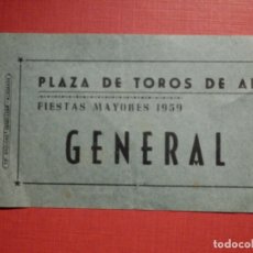 Tauromaquia: ENTRADA DE TOROS - ALBACETE - FIESTAS MAYORES 1959